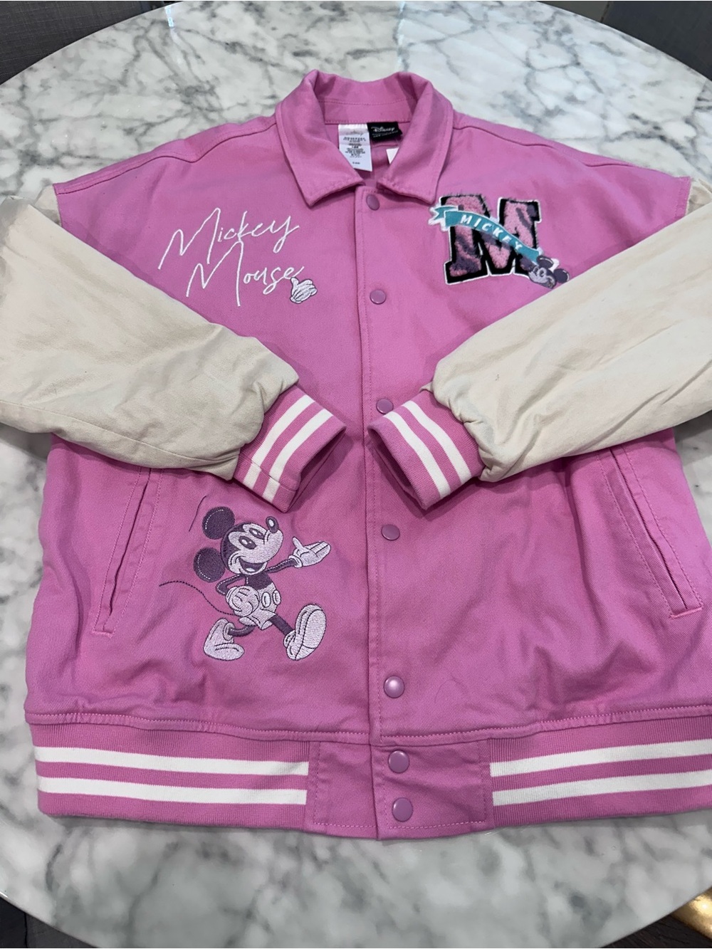 Disney Her Universe Mickey Mouse Pink Varsity Jacket